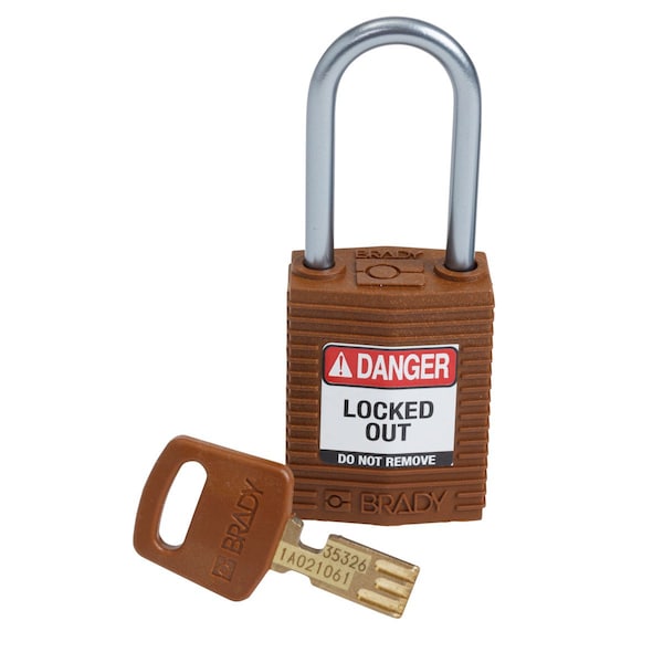 Padlock, Keyed Different, Nylon, Brown